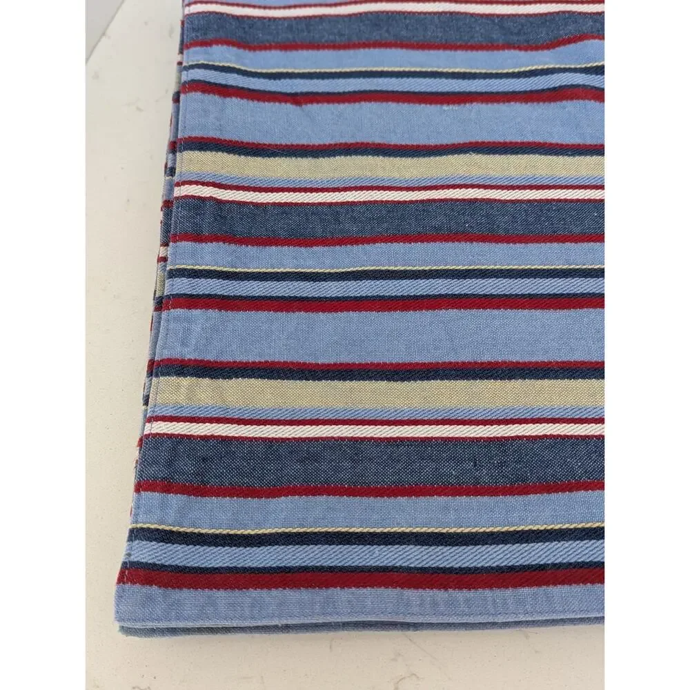 8 Placemats Double sided Coastal Nautical Americana Multi tonal Striped
